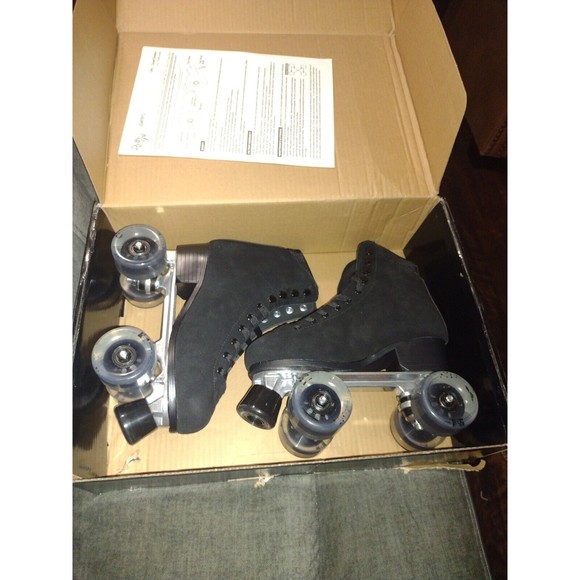 Other Roller Derby Elite Driftr Black Suede Roller Skate M7w8 Euc